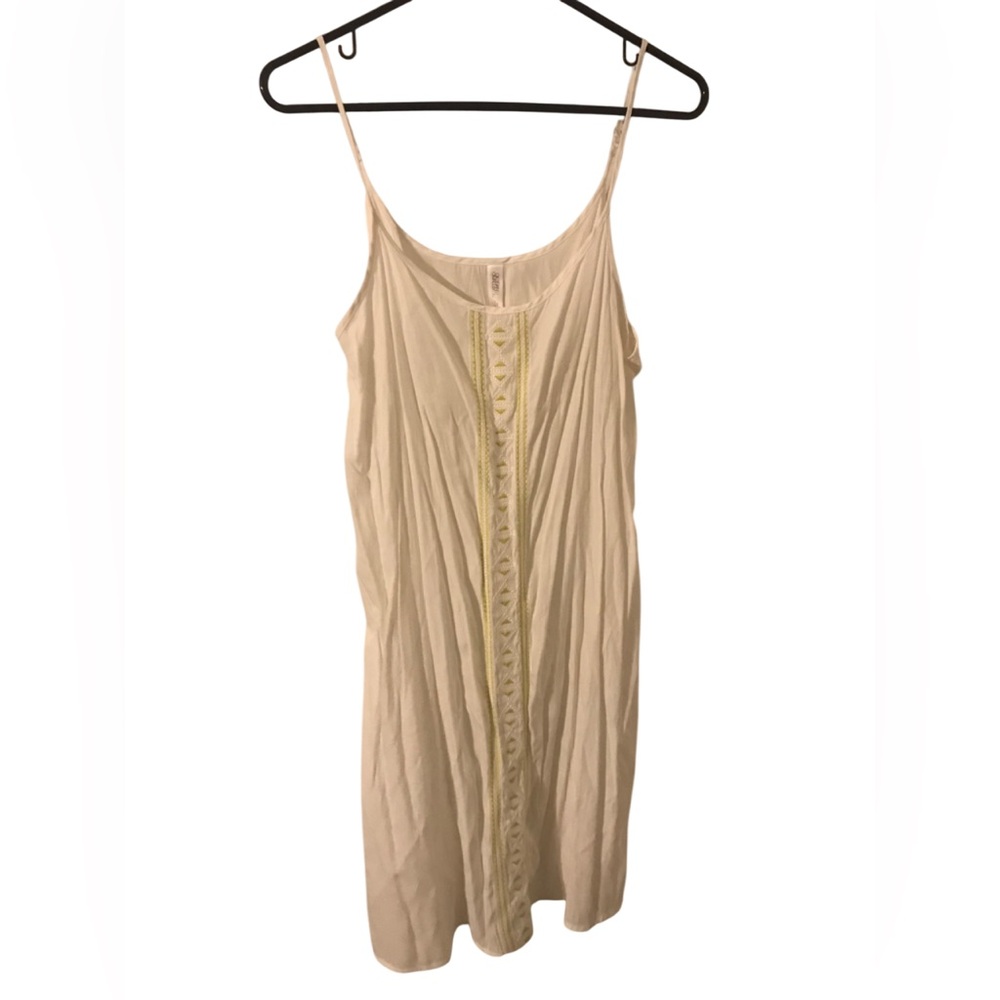 Gilligan & O’Malley White & Green Scoop Neck Women’s Size Medium Nightgown Slip